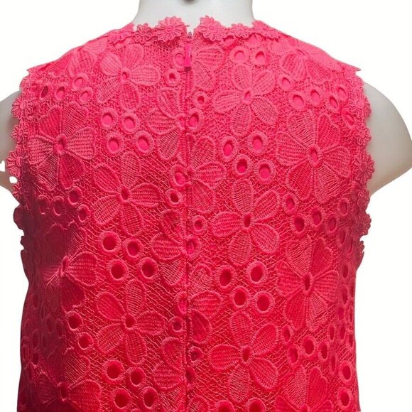 Kate Spade Womens Size 4 Sleeveless Embroidered Lace Sleeveless Eyelet Shift Dre - Picture 6 of 14